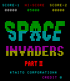 Space Invaders Part II (Taito) Title Screen